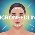 microneedling avis négatif visage stylisé illustration
