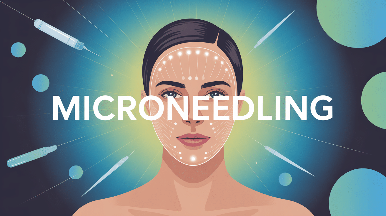 microneedling avis négatif visage stylisé illustration