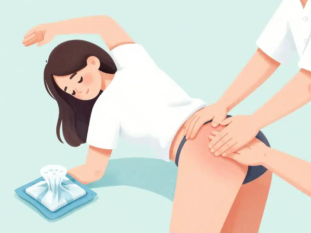 muscle du fessier douleur, étirements et gestes de soulagement