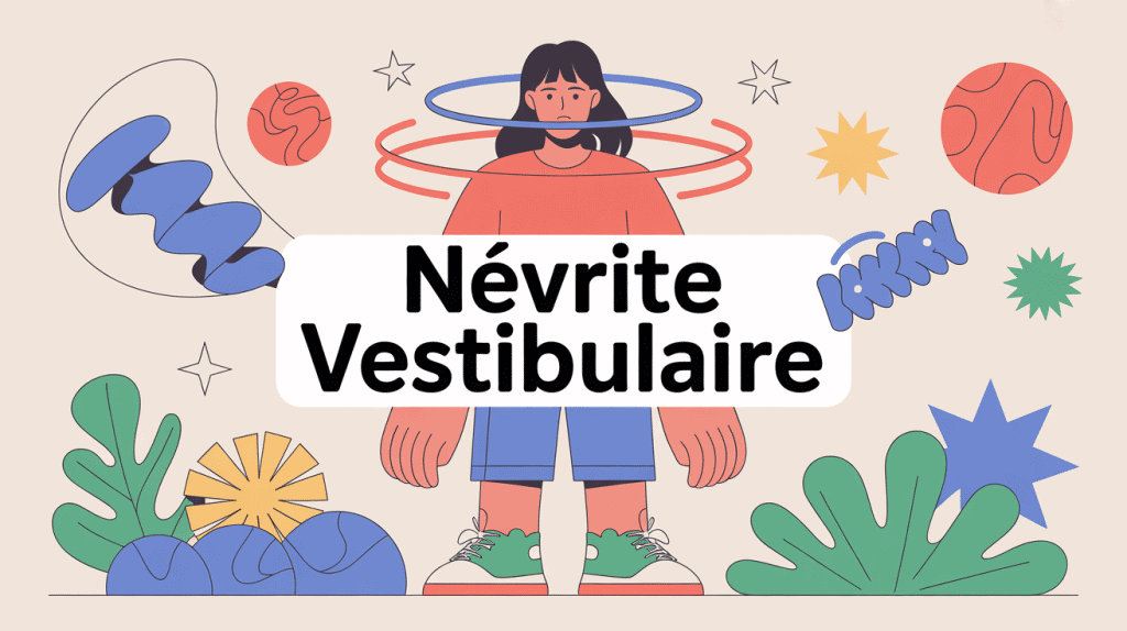 illustration nevrite vestibulaire et stress, vertiges et rétablissement