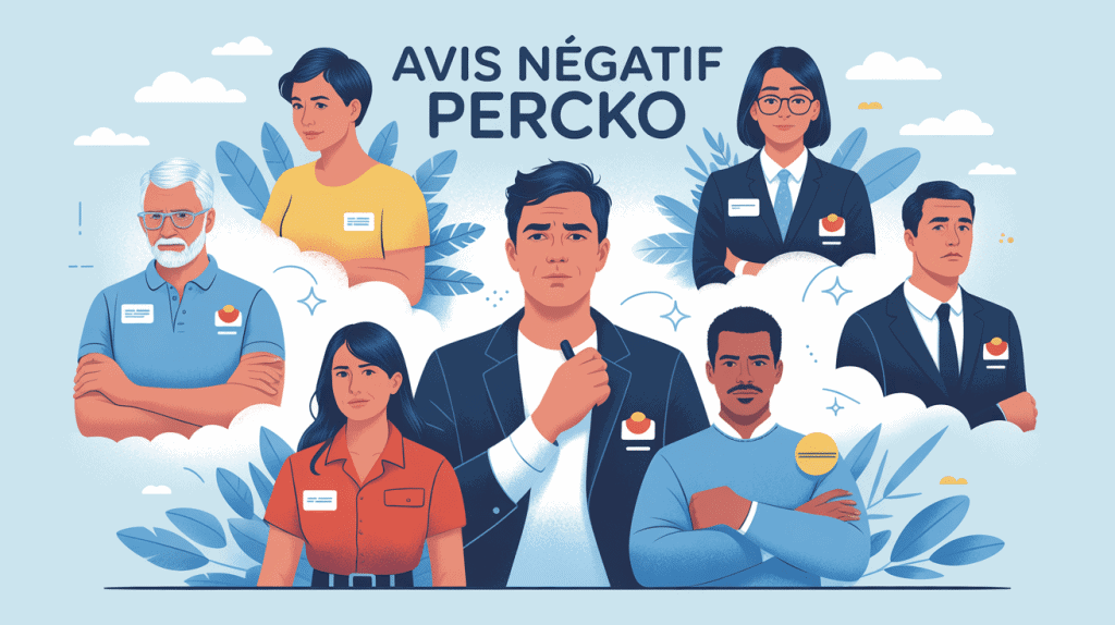 Illustration percko avis négatif, utilisateurs, attentes et réalité