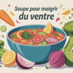 illustration soupe pour maigrir du ventre bol et legumes