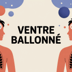Image ventre ballonne et gonfle moderne et colorée