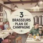 3 Brasseurs Plan de Campagne micro brasserie avec cuves inox et ambiance chaleureuse