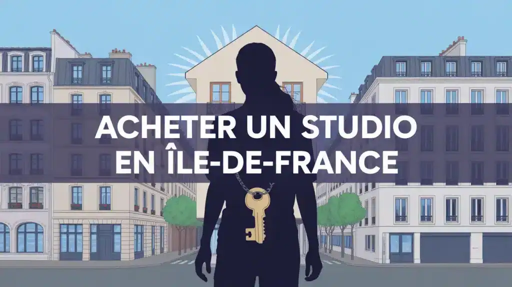 illustration achat studio Île-de-France clé maison