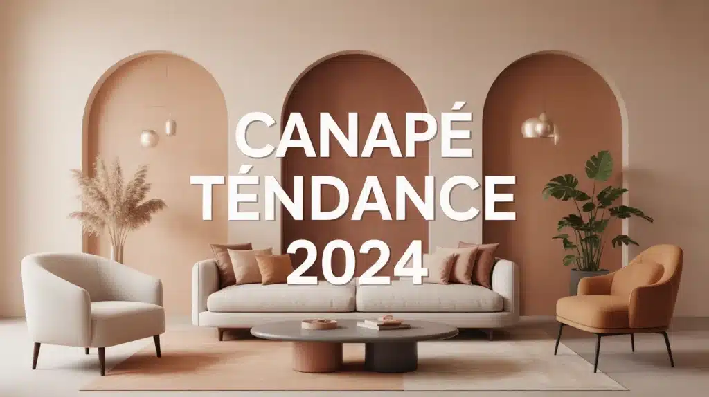 canapé tendance 2024 aux formes organiques dans un salon moderne