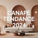 canapé tendance 2024 aux formes organiques dans un salon moderne