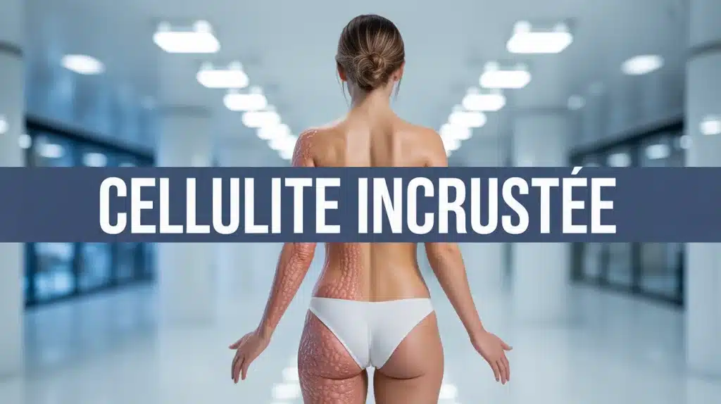 Illustration vectorielle cellulite incrustée peau texturée fibrose capitons
