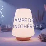 Lampe de luminothérapie moderne émettant lumière blanche intense