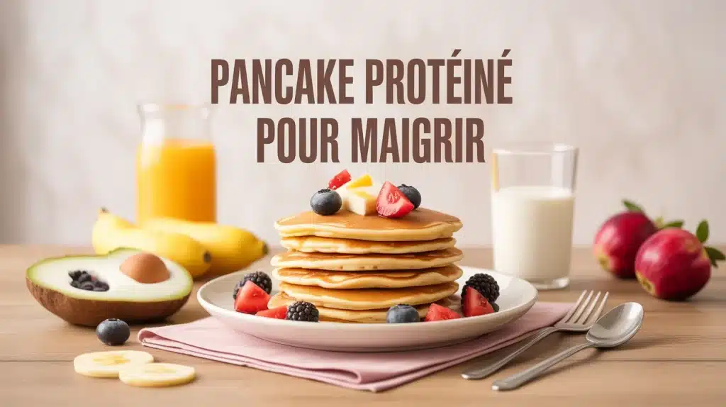 pancake protéiné pour maigrir avec fruits rouges et ingrédients naturels