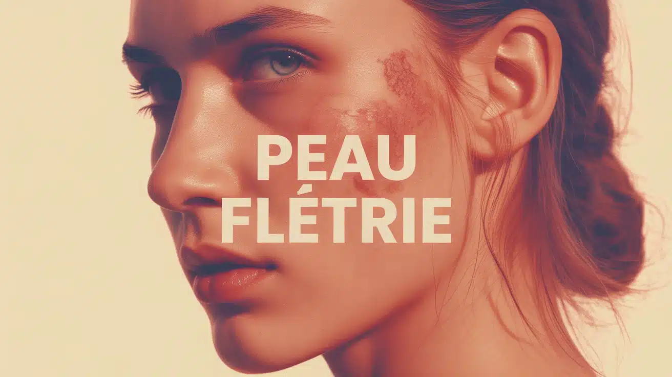 Illustration vectorielle peau flétrie visage stylisé dégradé chaud