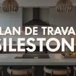 Plan de travail Silestone moderne en quartz poli