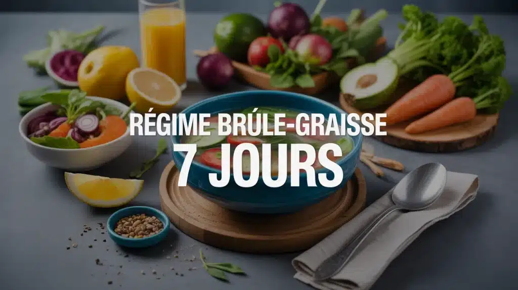 Bol de soupe aux légumes frais régime brûle-graisse 7 jours