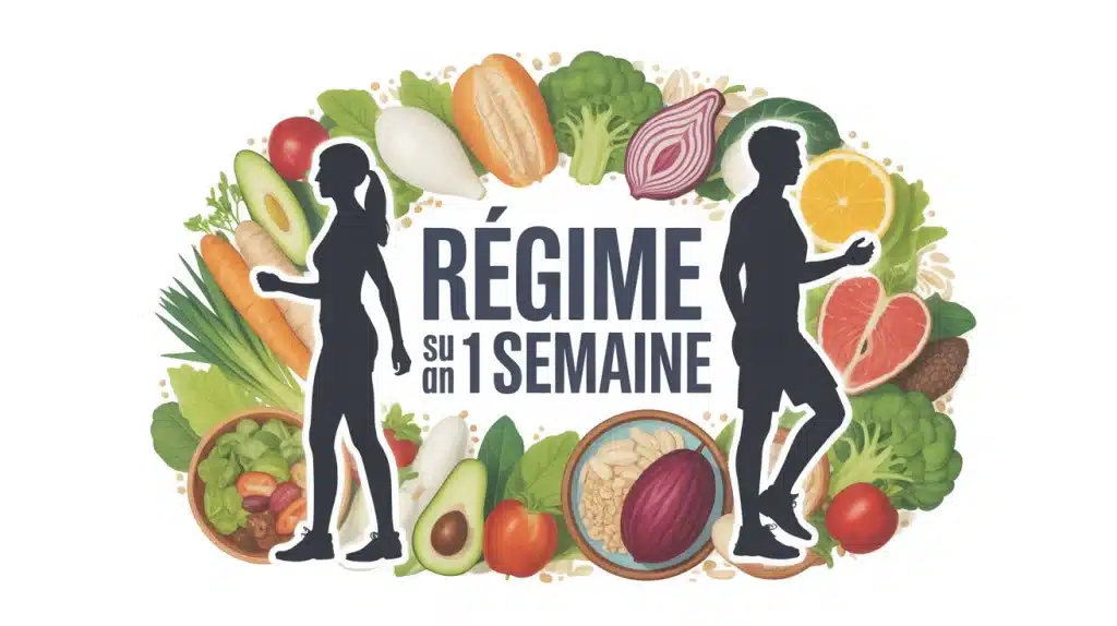 Illustration régime sur 1 semaine alimentation saine