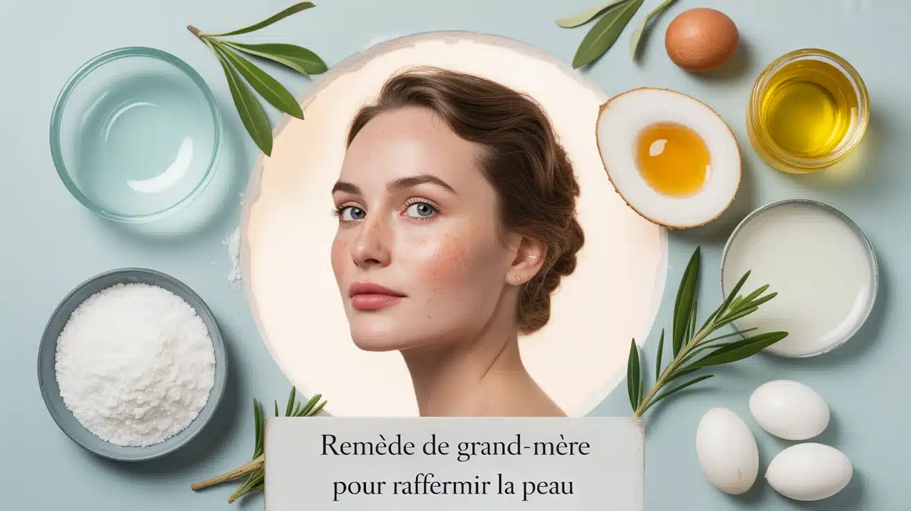 remède de grand-mère pour raffermir la peau visage stylisé naturel
