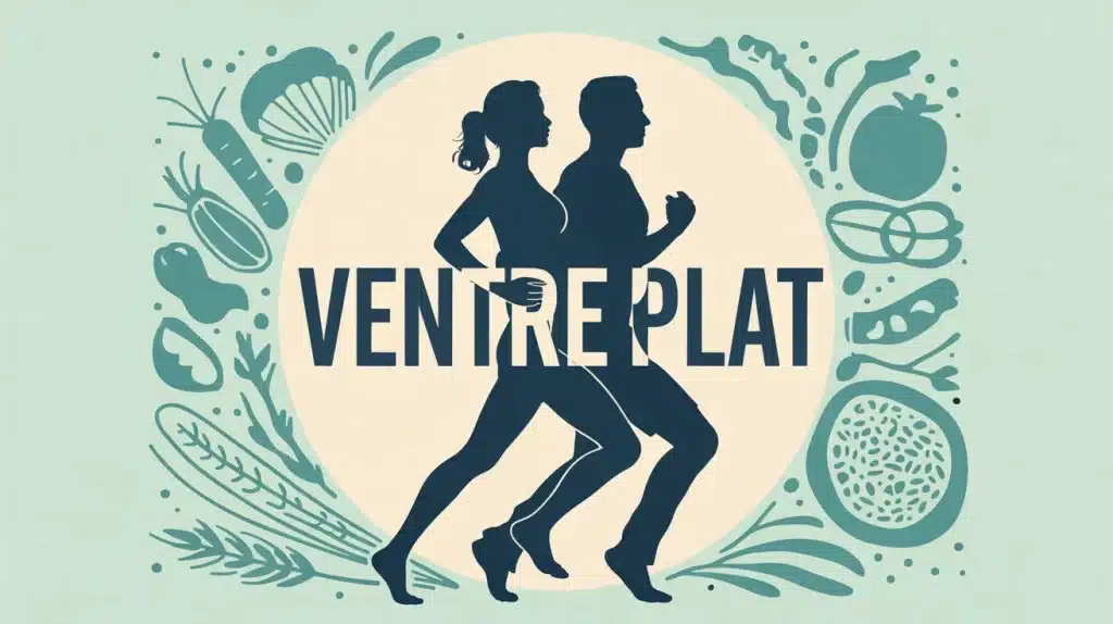 Illustration silhouette ventre plat bien être santé digestive
