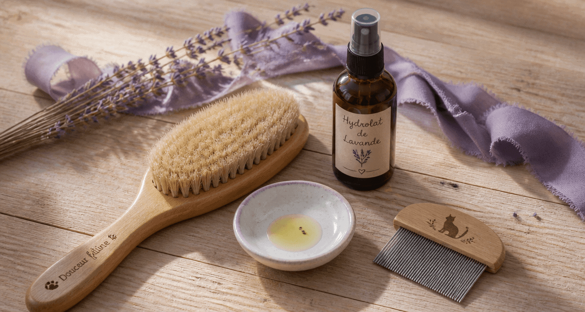 anti puce huile essentielle chat brosse lavande