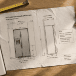 comment intégrer un frigo américain dans une cuisine flat-lay