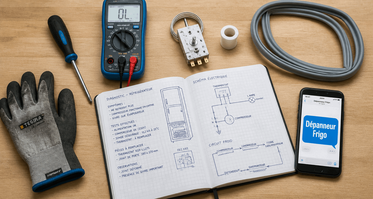 depanneur frigo outils thermostat diagnostic