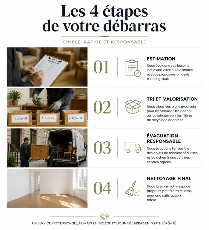 Étapes d'un service de débarras professionnel à Marseille