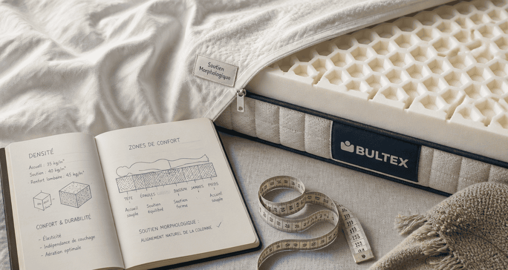 matelas bultex avantages inconvénients vue structure mousse