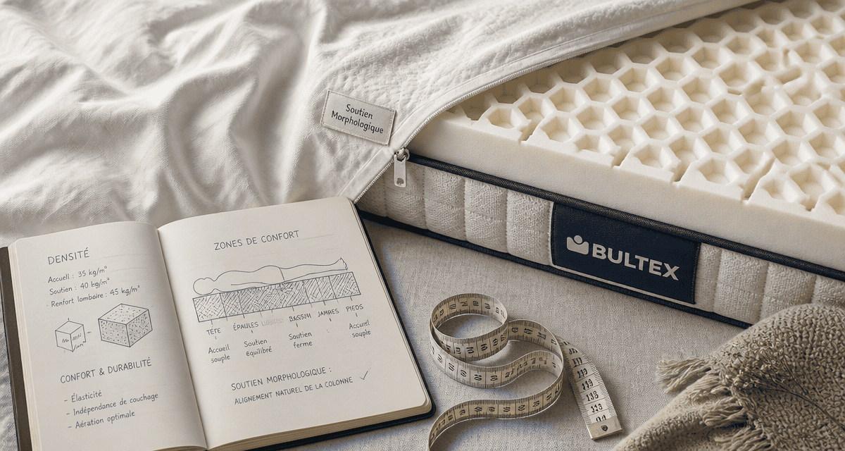 matelas bultex avantages inconvénients vue structure mousse
