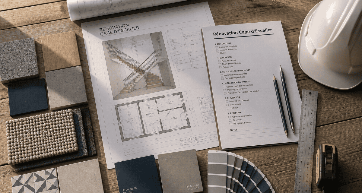 plans rénovation cage d'escalier immeuble