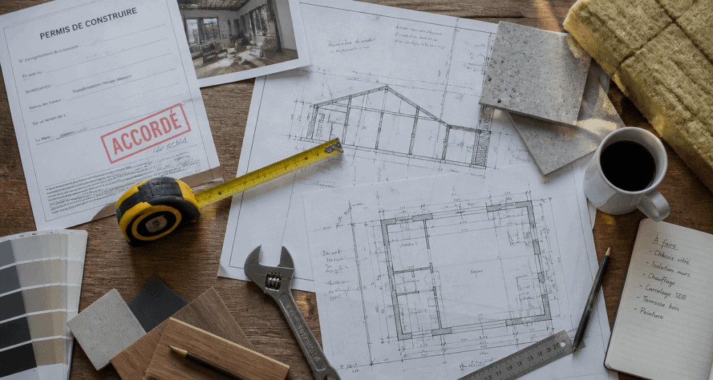 Plans et outils pour hangar aménagé en maison