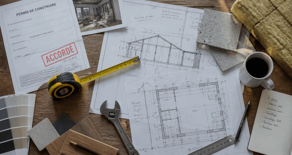 Plans et outils pour hangar aménagé en maison