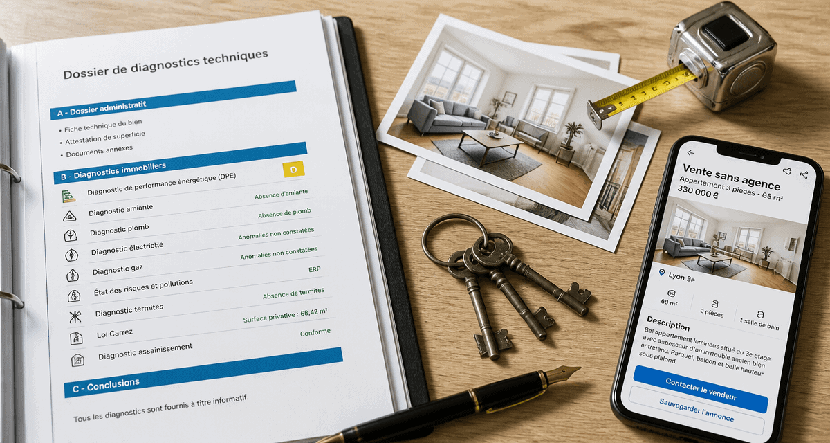 vente maison sans agence dossier diagnostics clés