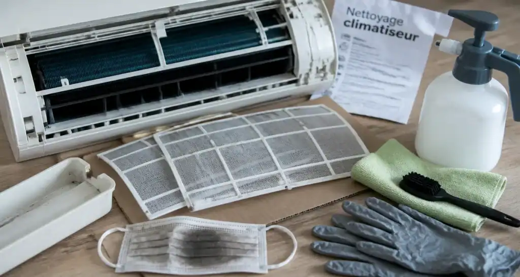 Climatiseur nettoyage : filtres et échangeur à nettoyer pour un air assaini