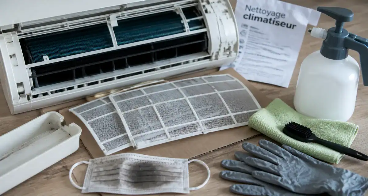Climatiseur nettoyage : filtres et échangeur à nettoyer pour un air assaini