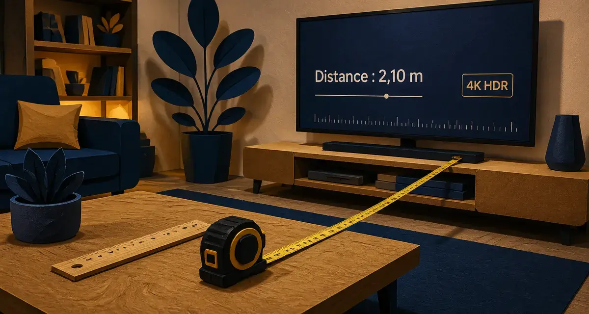 Comment choisir télévision : distance idéale 2,10 m, 4K HDR