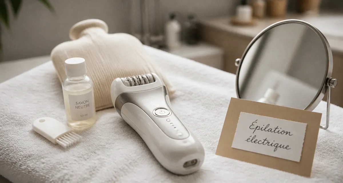 Épilateur électrique avis : tête pivotante et accessoires de nettoyage, salle de bain