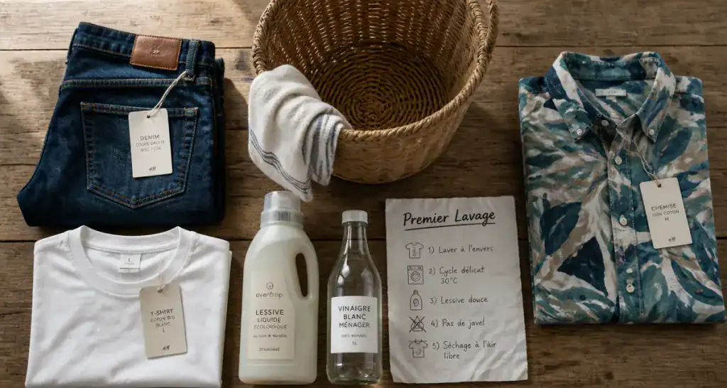 laver vetement neuf panier linge lessive