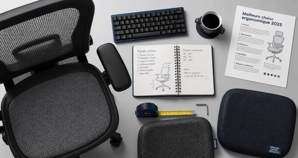 Meilleur chaise ergonomique 2025 : 4 réglages pour préserver le dos