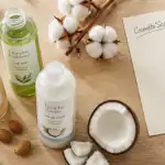 meilleur gel douche 60 millions de consommateur sur table salle de bain