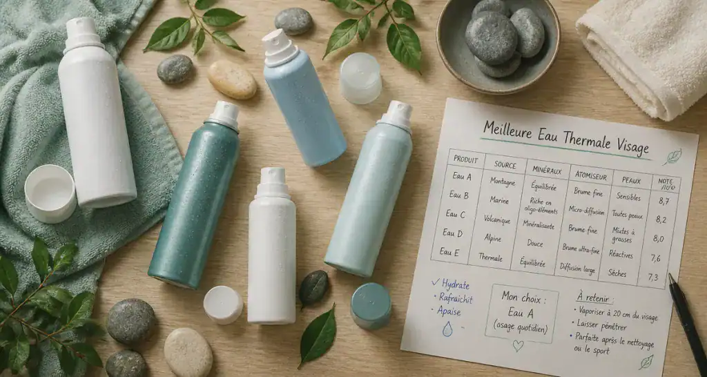 meilleure eau thermale visage sprays fiche comparative