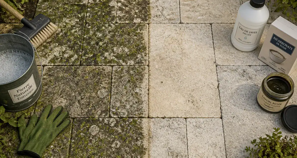 nettoyage pierre naturelle javel terrasse travertin granit ardoise