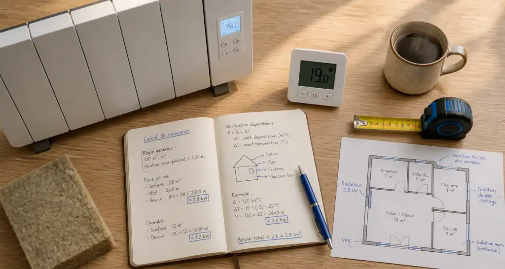 quels sont les radiateurs électriques les plus économiques sur table avec calculs