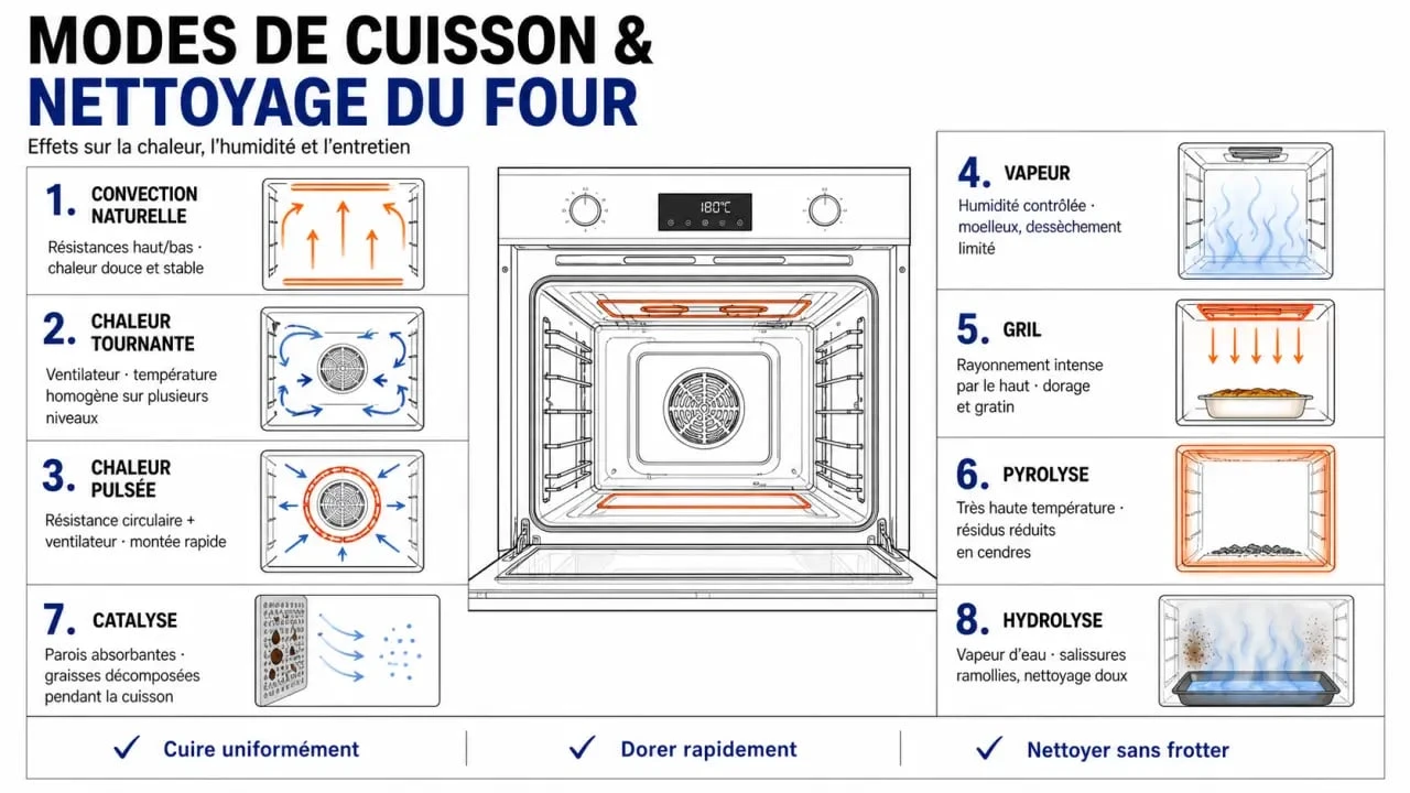 Comment choisir son four : modes de cuisson et nettoyage expliqués