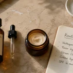 Quel serum choisir : sérum visage sur plan de travail