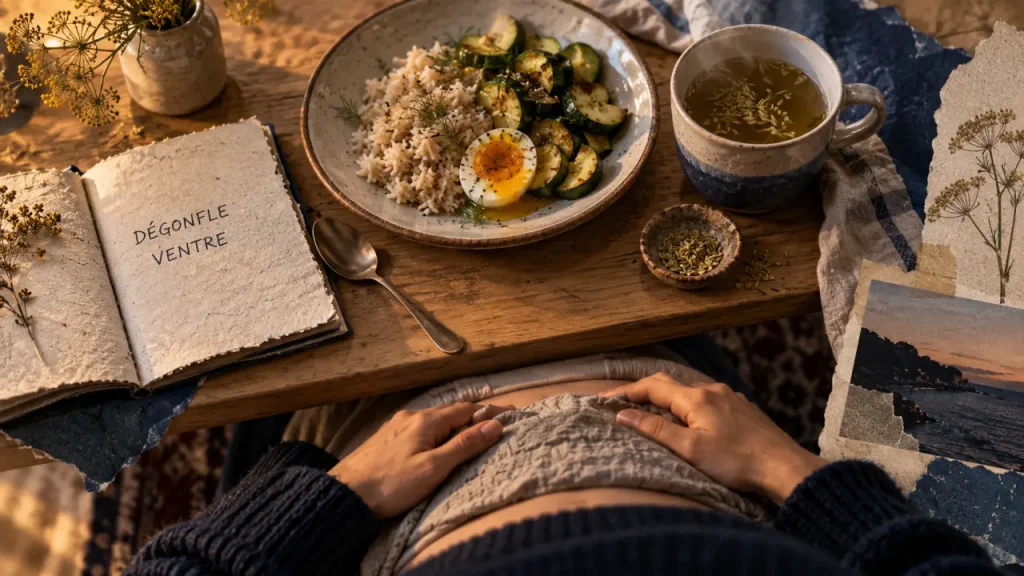 Dégonfler du ventre après un repas : 4 gestes doux avant toute éviction