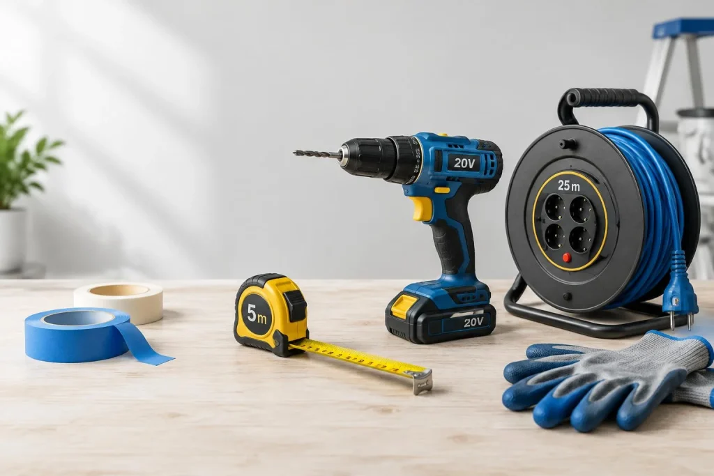 Perceuse 20V, mètre 5 m, rallonge 25 m : bien choisir ses outils de rénovation